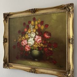 Stunning Floral Original Oil on Canvas 