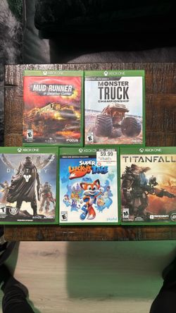 5 Xbox One video games Mud Runner Monster Truck Destiny Lucky’s Tale Titanfall