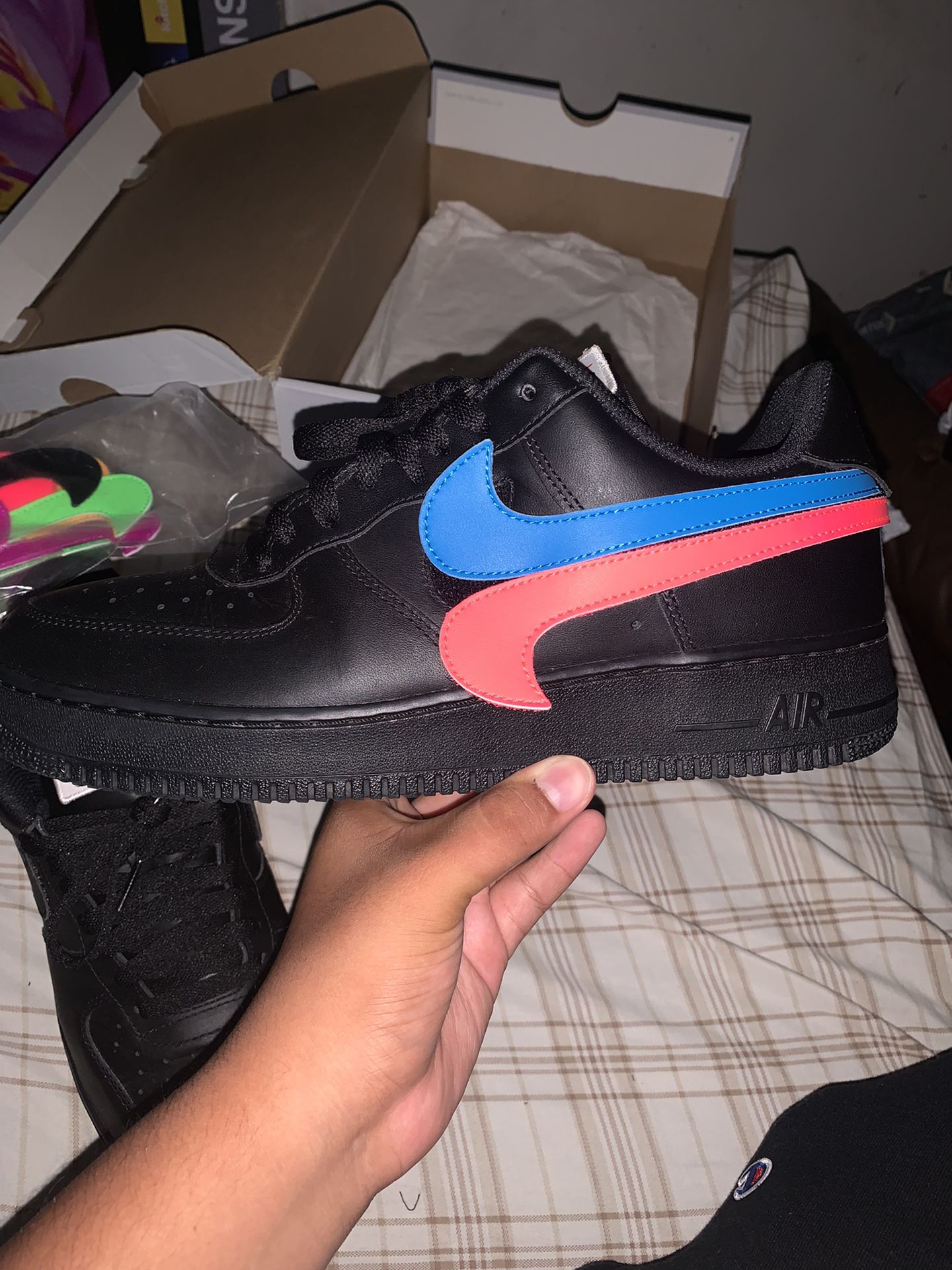 Nike Air force 1 Low Swoosh Pack - Black Colorway OFFERS ACCEPTED for Sale in West Haven, CT OfferUp
