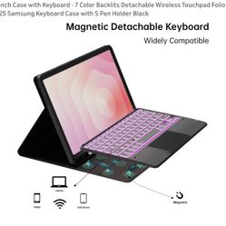 for Galaxy Tab S11 11 inch Case with Keyboard - 7 Color Backlits Detachable Wireless Touchpad Folio Tablet Cover - Galaxy Tab S11 11" 2025 Samsung Key