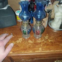 Vintage Small Oil Lamps (Set)