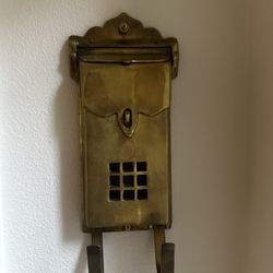 C. 1920 Vintage Brass Residential Mailbox