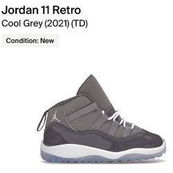 Jordan 11 Retro Cool Grey Toddler Size 4C