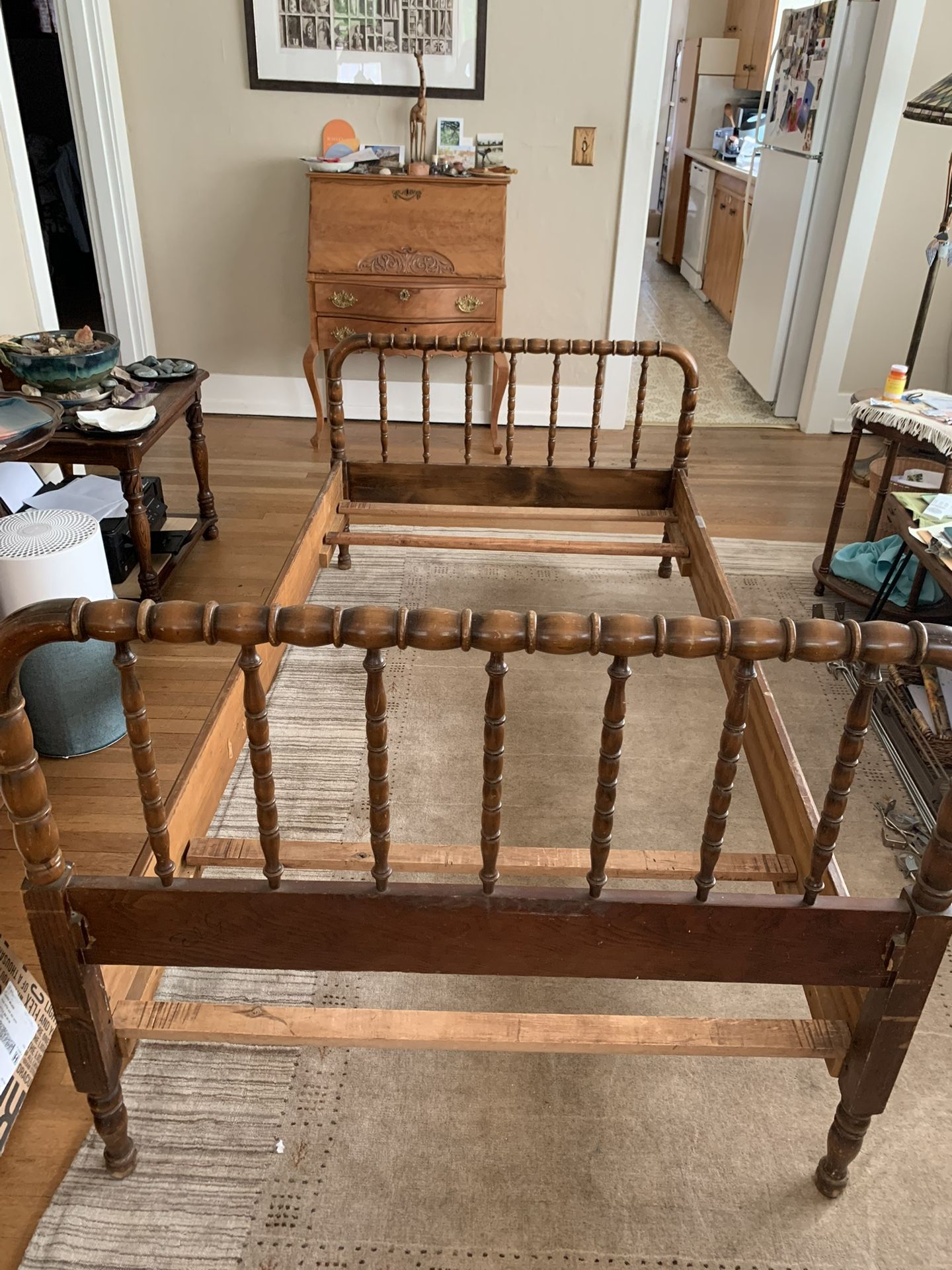 Vintage Twin Wooden Bed Frame