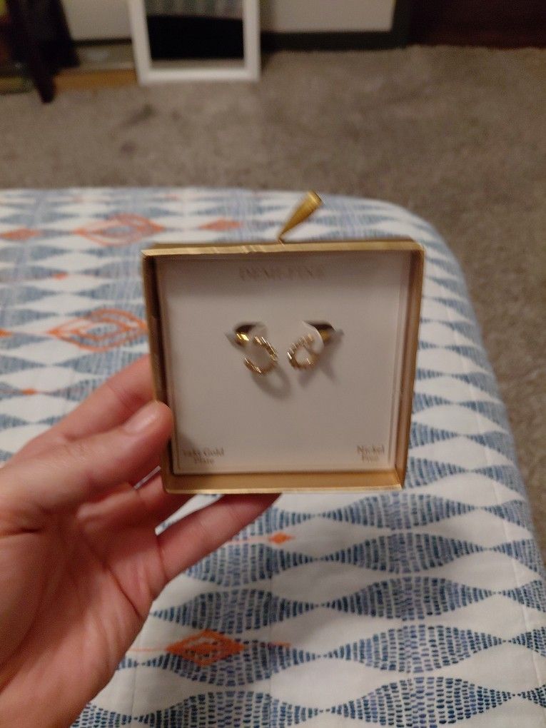 Gold Plated Hoop Earrings