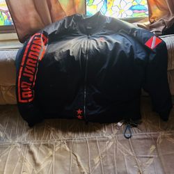 Retro Men's Nike Air Jordan Bomber Jacket Sportswear Flight Coat /Blk/2XL