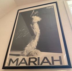 Mariah Carey signed poster promotional item