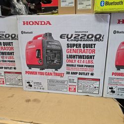 Honda EU2200I Companion Series Inverter Generator Super Quiet With A 30A RV PLUG,New, Financing Available 