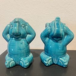 Elephant Figurines Set Of 2 7 Inches 