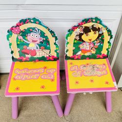 set of 2 dora chairs for kids