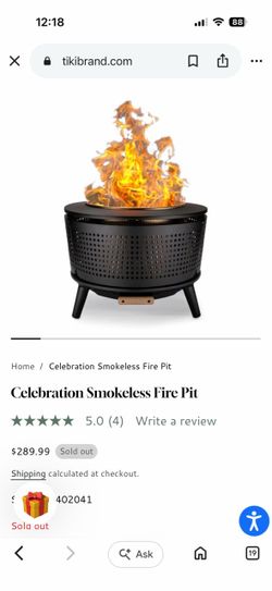 Tiki Celebration Fire Pit New in box