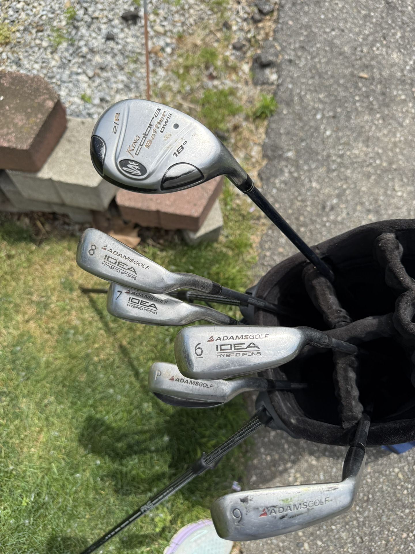 Adam’s golf  Idea Irons Plus King Cobra 2/r Hybrid