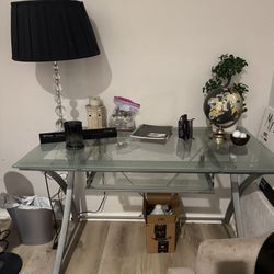 Glass Desk -needs To Go Tomorrow! 12/20!