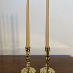 Pair of Solid Brass Taper Candle Holders – Virginia Metalcrafters