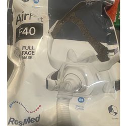 The All New Resmed Air fit F40 Size Medium With Large Headgear Full Face Mask