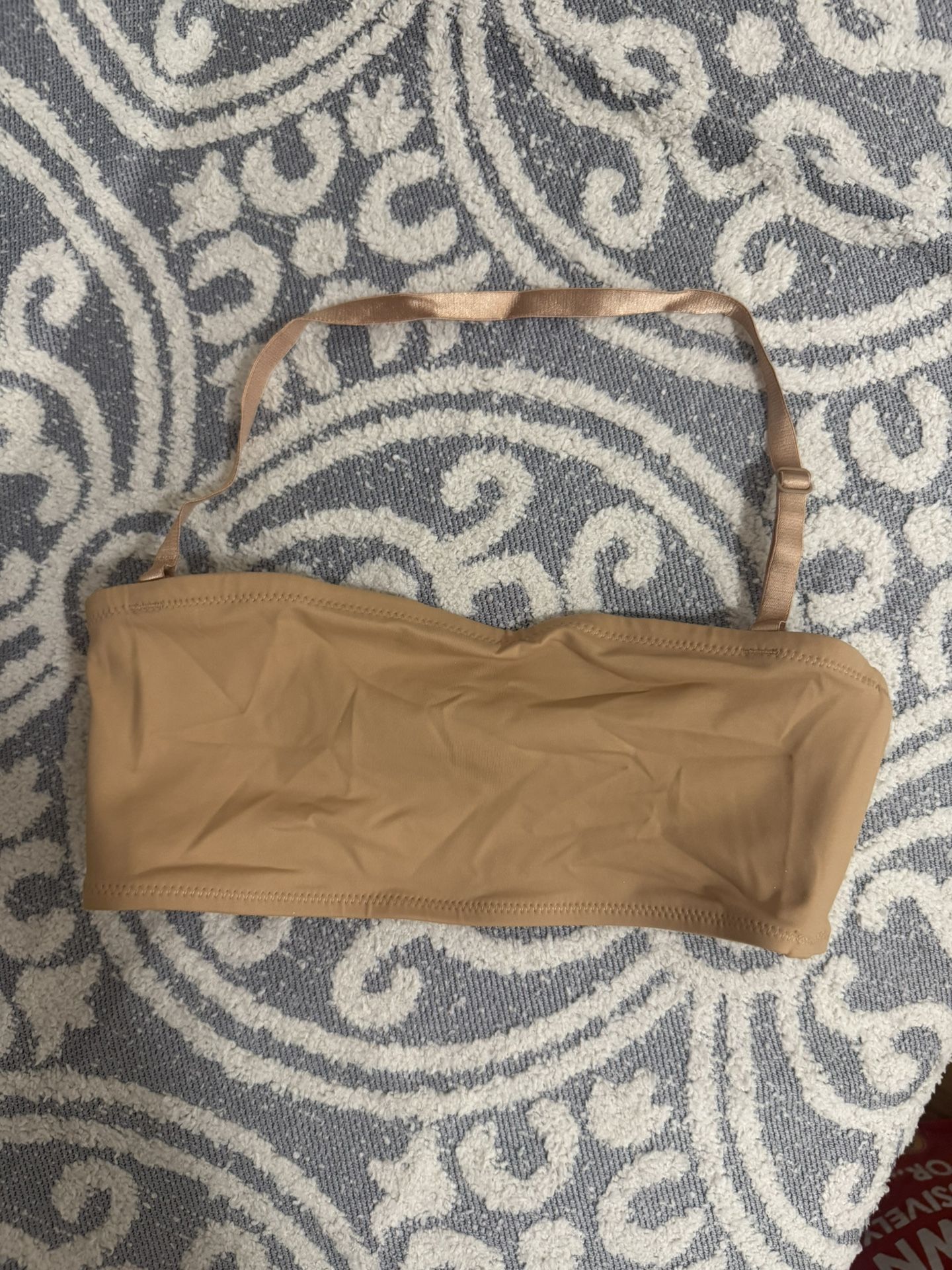 SKIMS Size XXS Recycled Swim Bandeau Bikini Top Color Ochre NWT