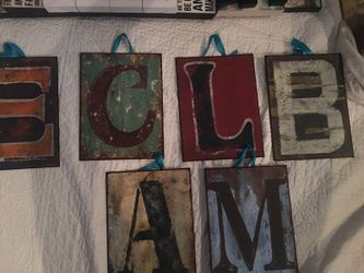 Tin letters 20.00