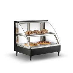 NSF Front Flip-down Glass Countertop Display Warmer HW-2PD-1