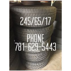 Used Tire For Sale 245/65/17 $45 each free mounting and Balancing