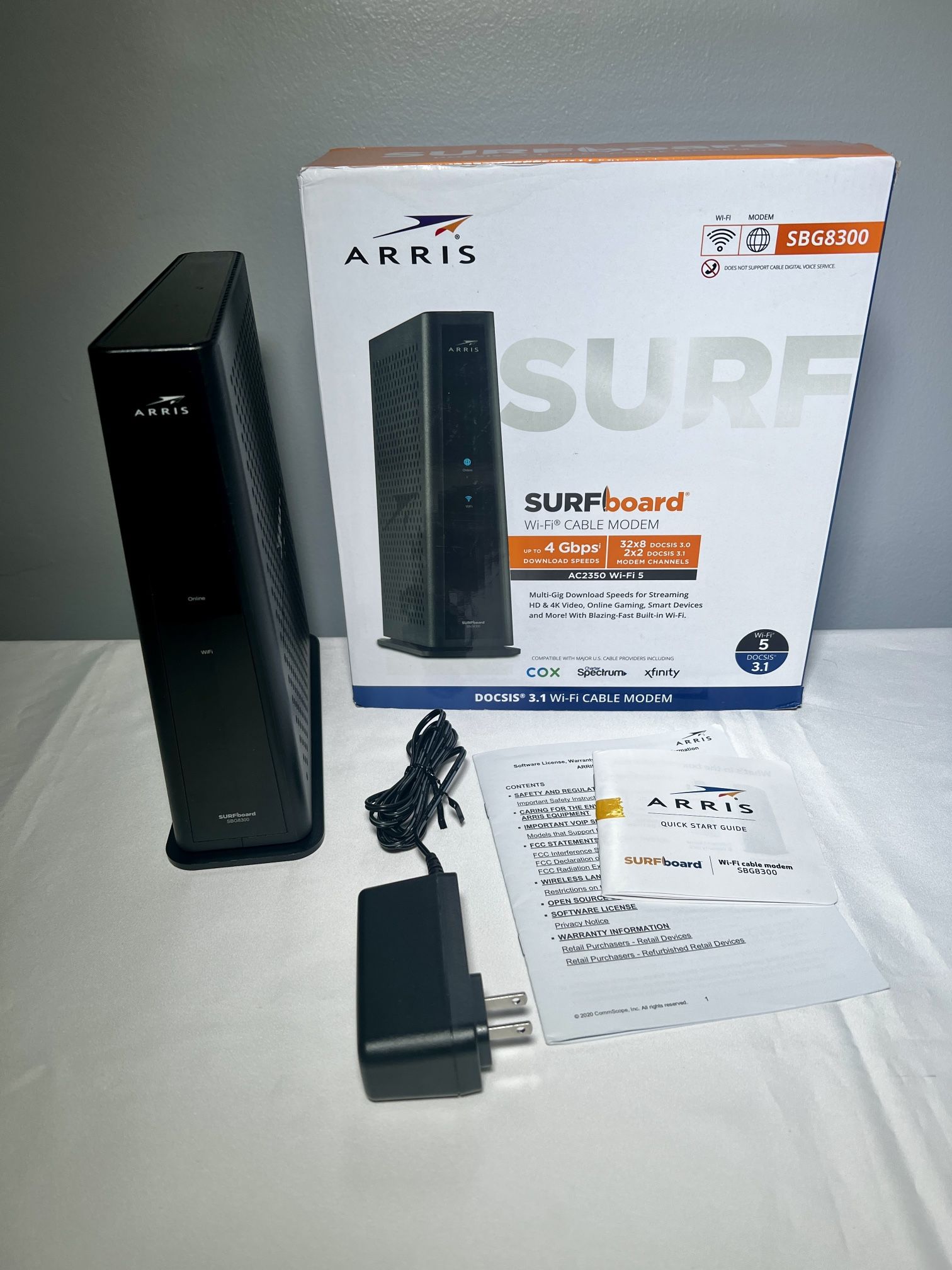 Arris SURFboard SBG8300 DOCSIS 3.1 Cable Modem & Dual-Band Wi-Fi Router