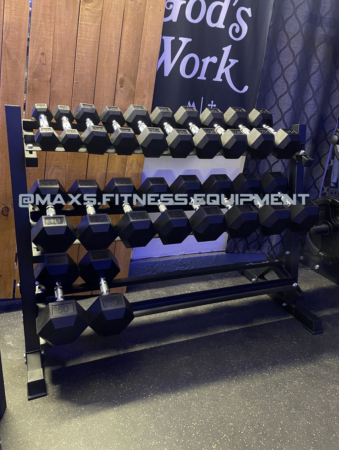 NEW DUMBBELLS SET 5-50 WITH RACK