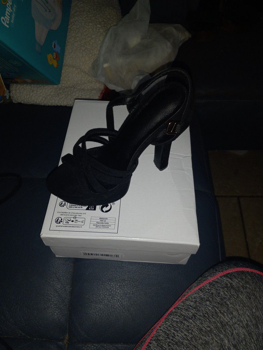 Black High Heels Size 37