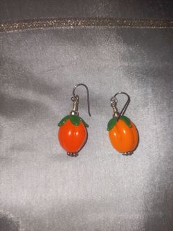 Halloween pumpkin earrings $8