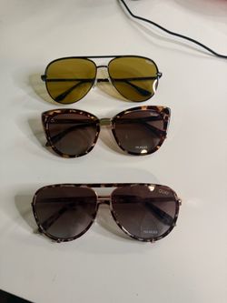 3 pairs of Quay sunglasses