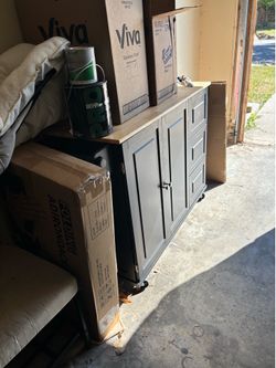 Outdoor workbench drawer cabinet island