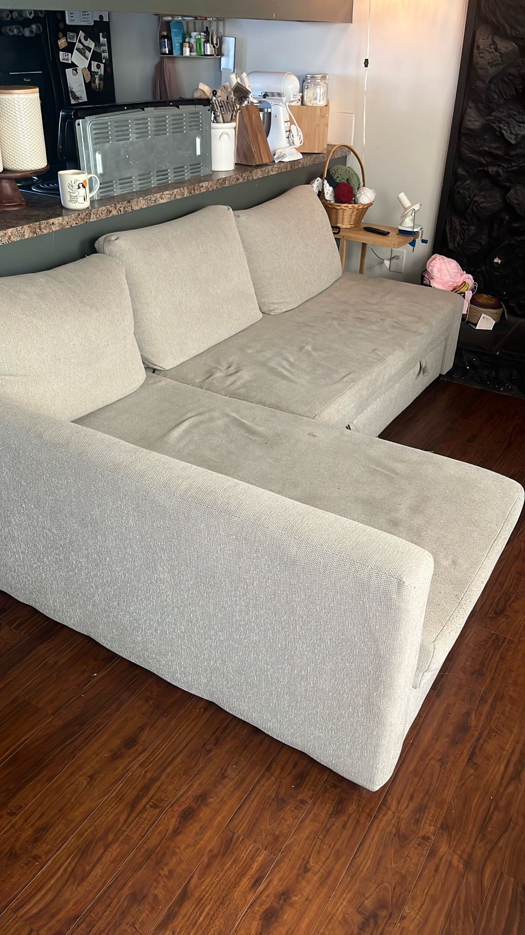 Beige Pullout Couch