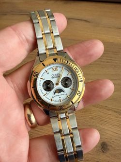 Guess Two Tone Waterpro Moonphase Watch