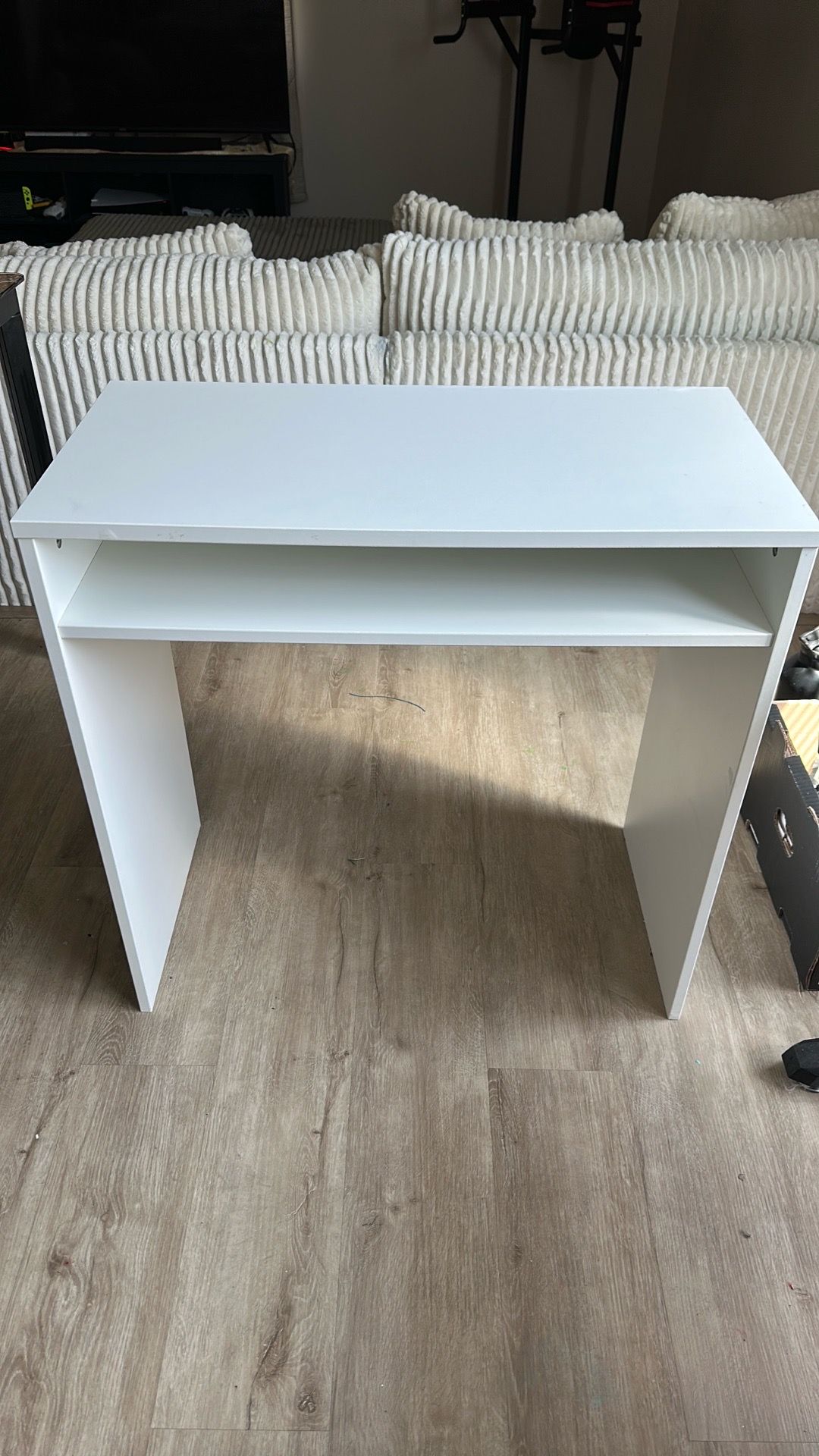 White desk (30 inch length x 30 inch height)