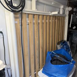 Pottery Barn full Queen Bed Frame With Side Book Case 