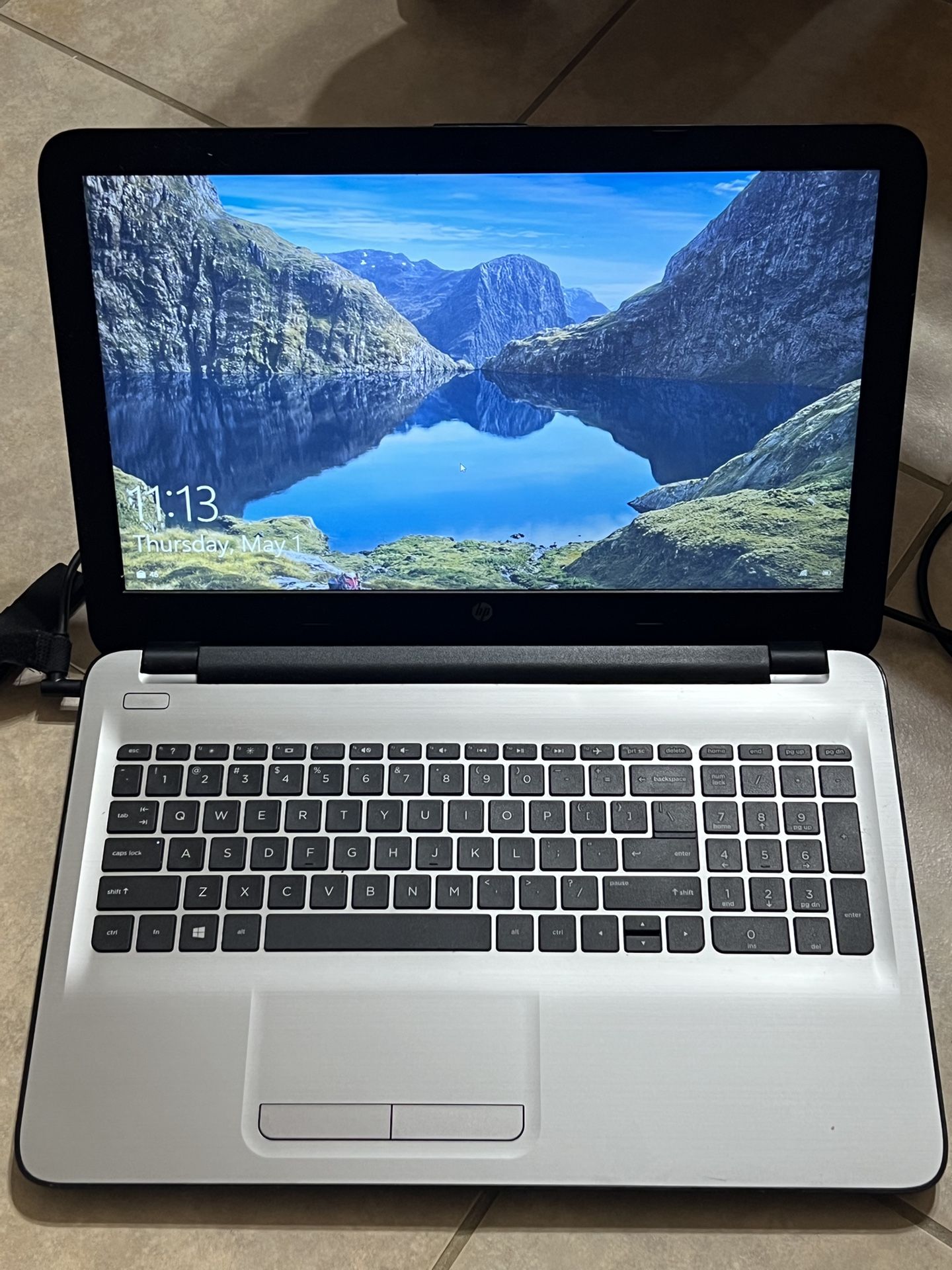 Silver HP Computer Laptop 15.6” Screen with Bluetooth Keyboard and Mouse