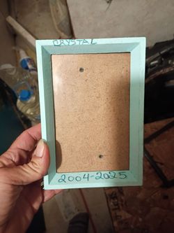 Homemade memorial picture frame