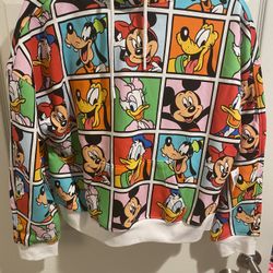 Disney Parks Mickey Mouse and Friends Pullover Hoodie Women Cartoon Reel Squares
