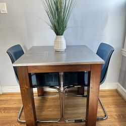 West Elm Dining Table With 2 Chairs 