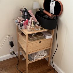 IKEA NORDKISA Nightstand (Bamboo) - Good Condition 🌿