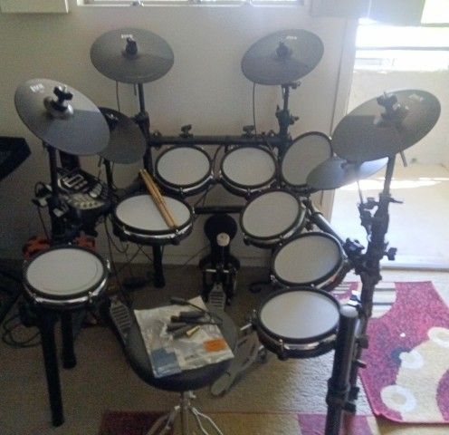 Electronic Drum Set, It's These 2 Sets Combined, The Speed King Pedal Is A Classic From The 50's Or 60's. Pick Up Only $175