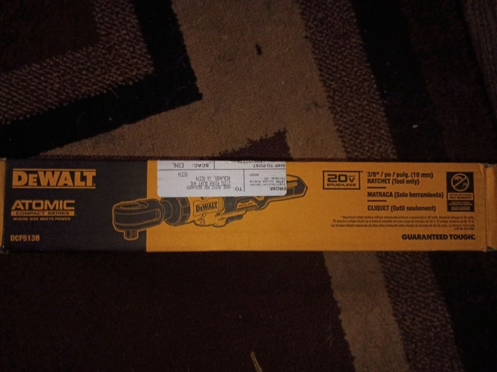 Brand New DeWalt Atomic Compact Series 3/8" Ratchet 