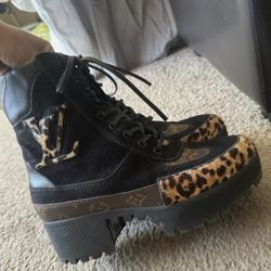 Authentic Leopard Louis Vuitton boots