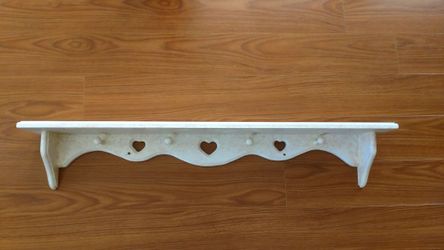 Custom made shelf with hooks