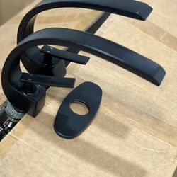 Single Hole Single-Handle Bathroom Faucet in Matte Black