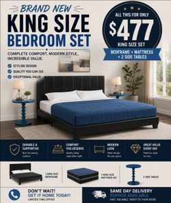 BIG SALE! BRAND NEW KING SIZE BEDROOM SET