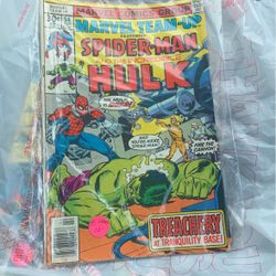 Marvel Team Up Spider Man And Hulk Treachery At Tranquility Base Comic 1977