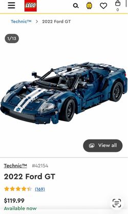 LEGO Technic 2022 Ford GT set, model #42154