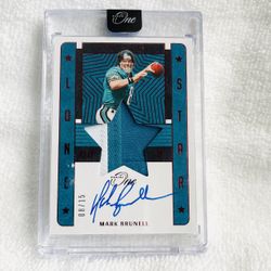 Mark Brunell Quarterback Auto Patch Football Card /15