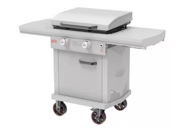 Loco Series I 26 in. 2-Burner Digital Propane SmartTemp Flat Top Griddle in Chalk Finish with Cart 