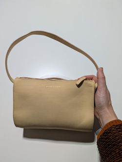 Minor History The Hug Shoulder Bag Leather Cream Beige Yellow Minimalist 