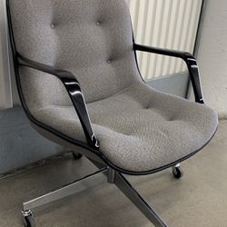 Vintage Steelcase pollock gray tweed office chair 